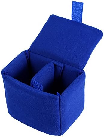 Tbest Thin Camera Bag Insert, Padded Shockproof Foldable Protective Bag for DSLR Camera (Blue)