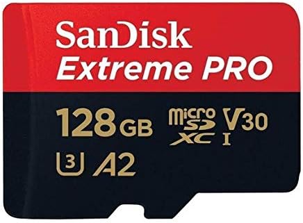 SanDisk Extreme Pro 128GB V30 A2 MicroSDXC Memory Card for DJI Mavic Air 2 Drone, Bundle with Card Reader