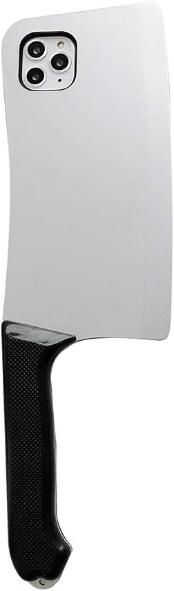 SGVAHY Creative Case for iPhone 7Plus/8Plus - Fun 3D Kitchen Knife Shape Case, Anti-Drop Protection, Silver