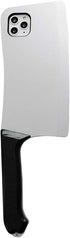 SGVAHY Creative Case for iPhone 7Plus/8Plus - Fun 3D Kitchen Knife Shape Case, Anti-Drop Protection, Silver