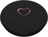 Pink Heart Black PopSockets Standard PopGrip