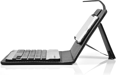 VBESTLIFE Bluetooth Keyboard Sleeve, Universal Sleeve with Stand for 4.5''-6.8'' Cellphones (Black)
