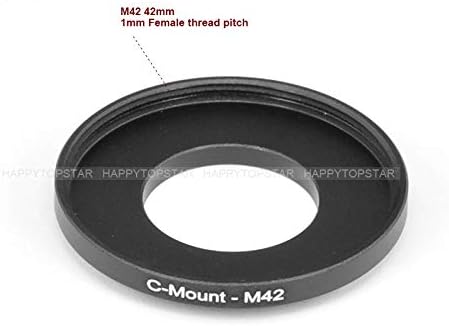 Metal C Mount to M42 Adapter - 25mm to 42mm Step-Up Coupling Ring for Lens Filter Telescope