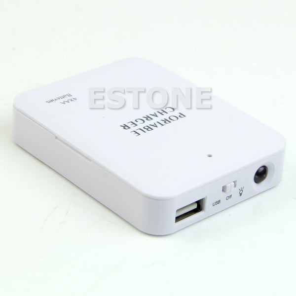 Stebcece 1PC New 4X AA Battery USB Power Bank Emergency Charger for Case