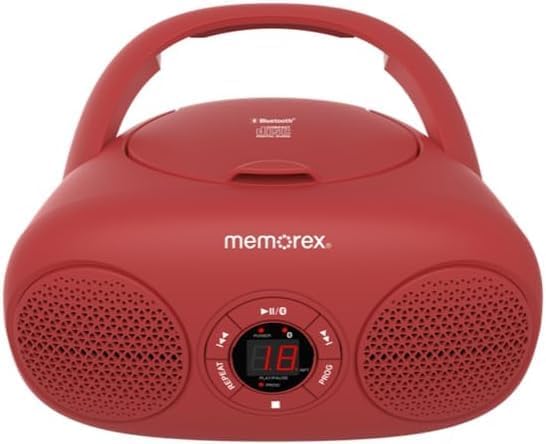 Memorex AM/FM Top Loading CD Player | Portable Stereo with Programmable Memory |