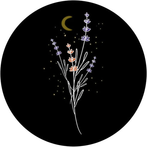 Moon Lavender Cool Satellite Crescent Luna Stargazer Gift, PopSockets Adhesive PopGrip