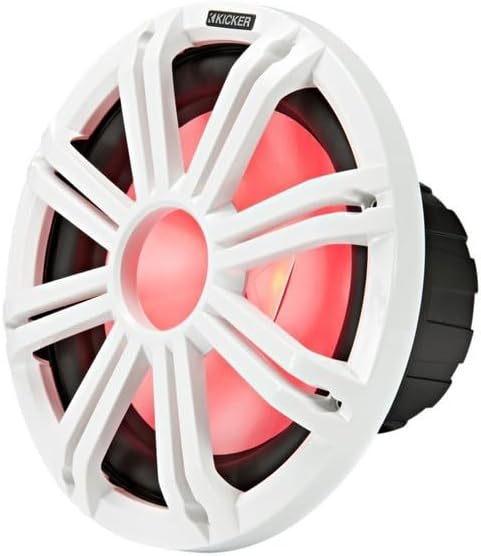Kicker KMG10 10-Inch Grille for KM10 and KMF10 Subwoofer, LED, White