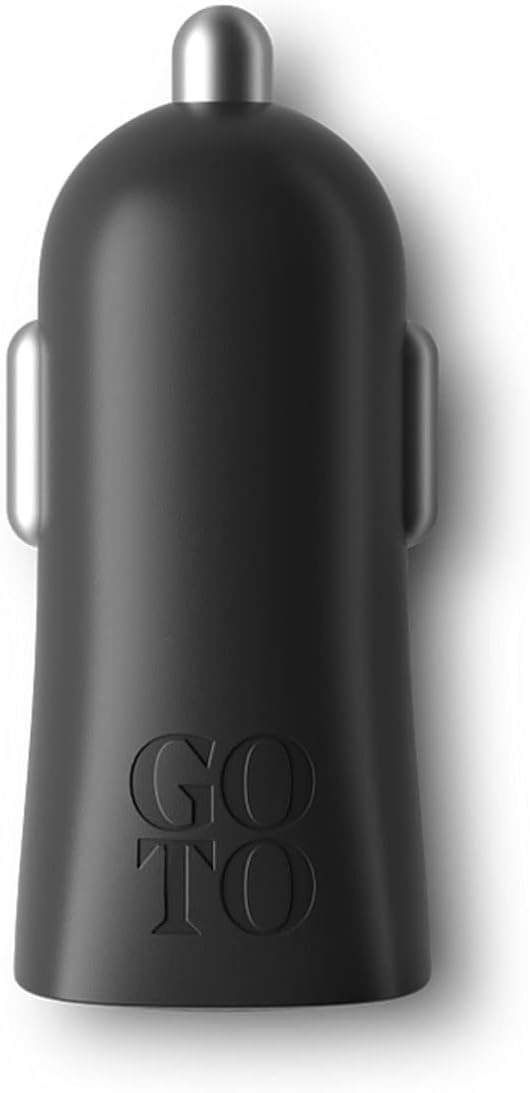 GoTo USB-C Car Charger, 20W USB C Port Fast USB A for iPhone 13, 12, 11 Pro Max, XR, Xs, SE, iPad, Galaxy S21, S20, S10