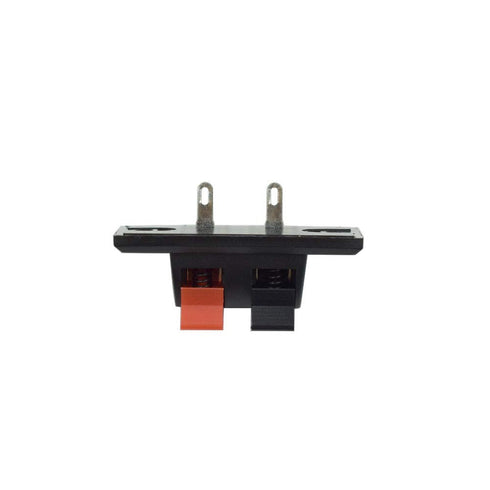 BokWin 2Pcs 45mm x 21mm 2 Way Jack Socket - Spring Push Release Connector Terminal Strip Block