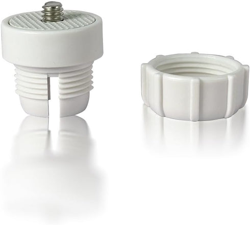 Kado 1/4" 17mm Screw Thread to Ball Head Bracket Connector White, Adapter Universal for Tripod Portable Monitor