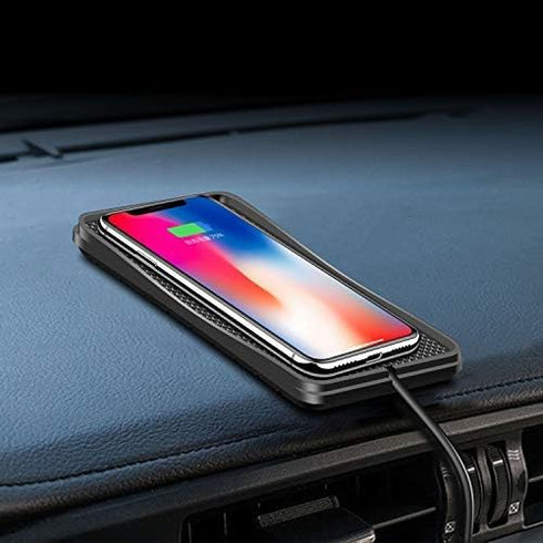 POLMXS 15W Fast Wireless Charger Car Charging Pad, Compatible with iPhone 11/12/14/15, Galaxy S21/S22/S23/S24