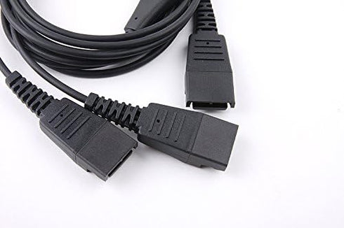 VoiceJoy Quick Disconnect Y Training Cord for Jabra GN Headsets, Ideal for Coaching and Supervising