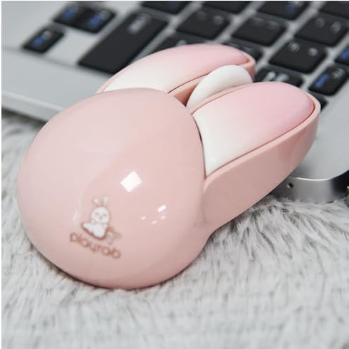 Wireless Mouse, Cute Pink Kawaii Bunny Shape, Portable Silent Lightweight Cordless USB Optical Mice for PC Laptop