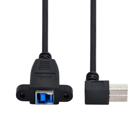 chenyang Printer Cable, USB 3.0 Type B Male to Female 90 Degree Angled Extension Cable, 50cm