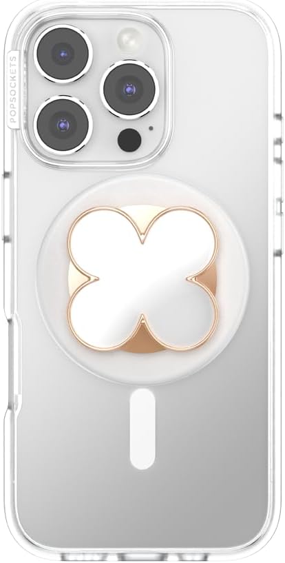 PopSockets Clover Rose Gold Enamel PopGrip Phone Stand & Holder