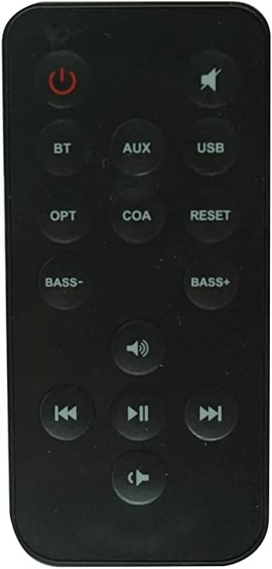 Generic Remote Control for Lugulake T-180BT T180BT Sound Bar Soundbar Speaker(Note : Only