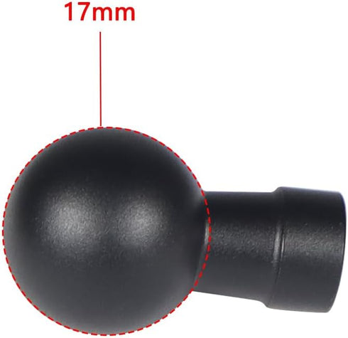 Aluminum 17MM Ball Head Mount, 1/4" Screw Male/Female Adapter for Action Camera, Phone Stand, GPS Holder