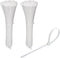 KOOWIN 200 Pack Bulk Small 6 inch Nylon Plastic Cable Zip Ties Wire Wraps in White