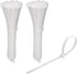 KOOWIN 200 Pack Bulk Small 6 inch Nylon Plastic Cable Zip Ties Wire Wraps in White