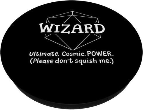 Wizard Funny Character Joke PopSockets Standard PopGrip for Roleplaying Games RPG Gamer