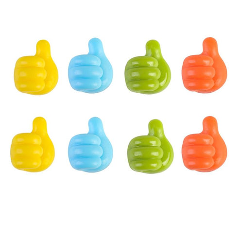 Silicone Thumb Wall Hooks, Fun Cord Holders, 8Pcs Cable Clips, Cord Organizer for Desk Wall Car Nightstand Management