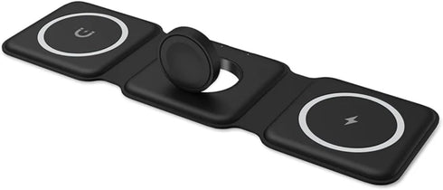 3 in 1 Magnetic Foldable Wireless Charger, Fast Travel Charging Station for iPhone 15/14/13/12 Series, iWatch, Air Pods