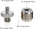 CAMVATE Convert Screw Adapter,1/4"-20 & 3/8"-16 and 5/8-27 - 1204