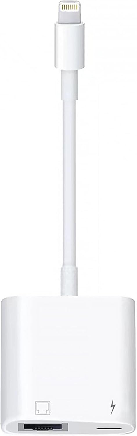 Lightning to RJ45 Ethernet LAN Network Adapter with Charge Port for Select iPhone, iPad Models