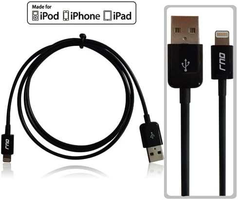 RND Apple Certified Lightning to USB 1.5FT Cable for iPhone (Xs, XS Max, XR, X, 8, 8 Plus, 7, 7 Plus, 6, 6 Plus, 6S, 6S Plus) iPad (Pro, Air, Mini) and iPod (1.5 feet/.5 Meter/Black) by RND