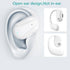 Single Open Ear Headphone, Wireless Bluetooth Earpiece for Powerful Sound, 16H Playtime, Waterproof Headset (Black)
