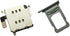 YESUN 11 Dual SIM Card Reader Flex Cable with SIM Card Tray Holder Slot Adapter Replacement for iPhone (Black)