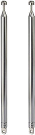 BINGFU 7 Sections Telescopic 74cm AM FM Antenna Portable Radio Antenna Replacement (2-Pack)