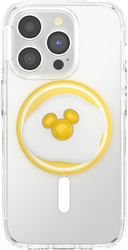 PopSockets Round Phone Grip Compatible with MagSafe, Disney Breakfast Buddies - Sunny Side Up, Adapter Ring Included,
