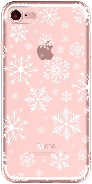 Blingy's iPhone SE Case (3rd gen)/(2nd gen) 4.7inch, Transparent Soft TPU Protective Case with Cute Christmas