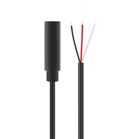 5PCS Replacement 3.5mm Female Jack to Bare Wire TRS 3 Pole Stereo Connector for Headphone Repair, Black