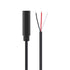 5PCS Replacement 3.5mm Female Jack to Bare Wire TRS 3 Pole Stereo Connector for Headphone Repair, Black