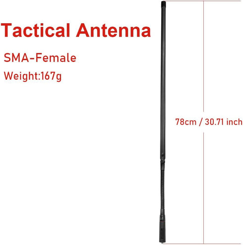 JoyRole Ra79 UV-5R BF-F8HP UV-82 Walkie Talkie Tactical Antenna SMA-Female Dual Band VHF/UHF Ham Radio Antenna for FAHP