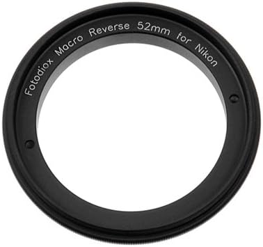 Fotodiox 52mm Macro Reverse Ring Filter Kit, Compatible with Nikon F-Mount Cameras, with UV Filter
