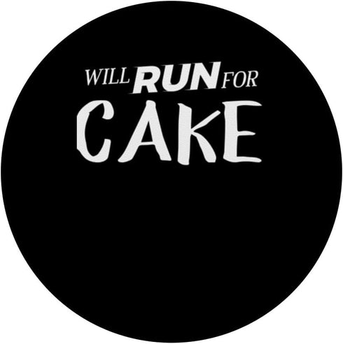 Will Run for Cake PopSockets Standard PopGrip - Funny Foodie Gift for Runners