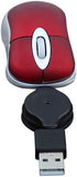 SHARE SUNSHINE Mini Small Travel Optical Mouse Portable USB Wired Mouse with Retractable USB Cord for PC Laptop