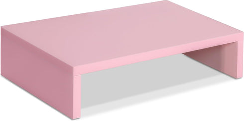 TEAMIX Pink Monitor Stand Riser, Wood Monitor Riser with Storage for Desk