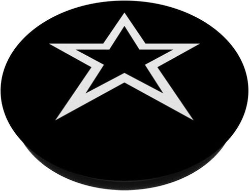 Y2K Aesthetic Star Black And White Mcbling Vintage Retro PopSockets Standard PopGrip