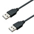 USB to USB Cable - Superspeed USB 2.0 Type A Male to Type A Male 24 / 28AWG Cable 7 Feet - Black