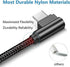 3 Pack 10FT 90 Degree Right Angle Braided USB-C to USB-A Fast Charging Cable for Samsung Galaxy S23 S22 S21 S20 Ultra