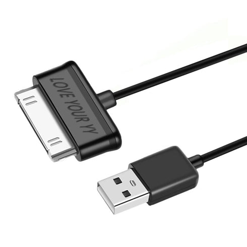 30-Pin Charger Cable for Samsung Galaxy Tab 2 10.1, 8.9, 7.7, 7.0 Plus - Black Charging Sync Data Cord