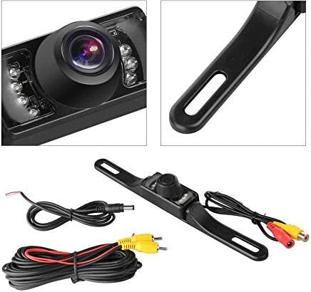 GTP Vehicle Rear View Backup Camera, Wide Viewing Angle License Plate Mount Parking Assist Kit with Night Vision