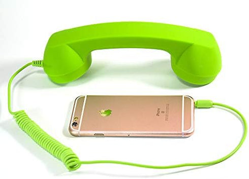 Retro 3.5mm Telephone Handset Cell Phone Receiver, Mic Microphone Speaker for iPhone, iPad, Mobile Phones, Cellphone,