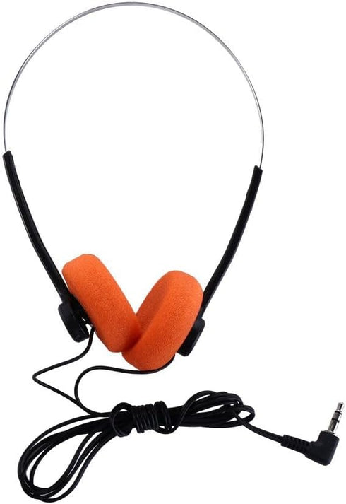 generic Retro On-Ear Headphones,Wired Stereo Headphones,Headphone,Lightweight Portable Headphone with Adjustable Headband(Orange)