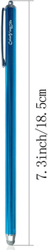 3-Pack 7.3’’ Fine Micro-Knit Mesh Tip Stylus Pens for Touch Screens, Extra Long with Cleaning Cloth (Purple, Blue, Sky