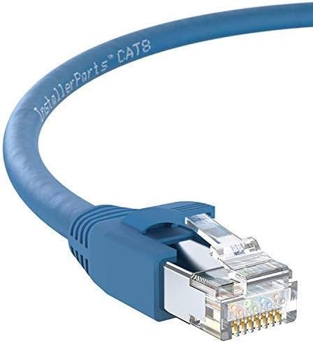 InstallerParts Ethernet Cable CAT8 3 FT - Blue - Professional Series 40Gigabit/Sec High Speed Internet Cable
